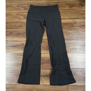 Athleta Studio Flare Pants Womens Large Petite Black Performance Yoga Ballet Y2K